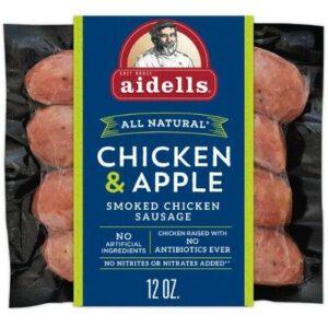 AIDELLS APPLE SMOKED CHICKEN SAUSAGE