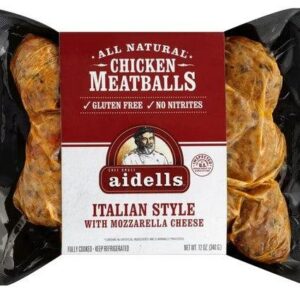 AIDELLS CHICKEN MEATBALLS ITALIAN STYLE WITH MOZZARELLA CHEESE