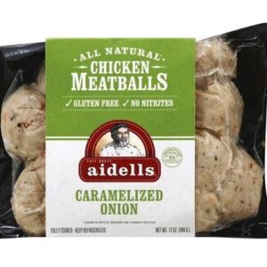 AIDELLS CHICKEN MEATBALLS CARAMELIZED ONION